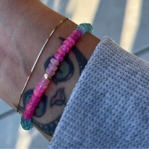 14k gemstone bracelet 🌸